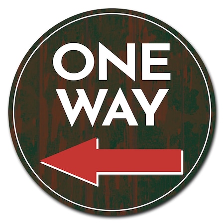 One Way Circle Corrugated Plastic Sign